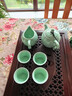 連山閣 青瓷過濾茶壺帶內(nèi)置不銹鋼過濾網(wǎng)隔內(nèi)膽陶瓷影青大號(hào)功夫茶具單壺家用泡茶器 青瓷荷花壺帶內(nèi)膽一壺 一海 四杯 曬單實(shí)拍圖