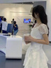 微光里 茶歇法式初戀白色不規(guī)則連衣裙女春夏超仙海邊度假公主裙小個子 【荷葉邊不規(guī)則裙】白色 S 曬單實拍圖