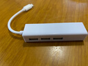 宏碁（acer）Type-C轉網口擴展塢USB分線器RJ45網線接口轉接頭HUB轉換器 筆記本電腦臺式機手機以太網口拓展 TypeC轉USB*3+百兆網口-白 曬單實拍圖
