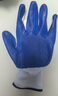 浸膠勞保手套丁腈加厚耐磨防滑掛膠手套工地施工勞保涂膠尼龍手套 5倍耐磨丁晴手套518藍白24雙 曬單實(shí)拍圖