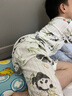 威爾貝魯兒童家居服夏季新款可外出套裝男童女童薄款睡衣 熊貓?zhí)焓埂救?七分袖套裝】 130 曬單實(shí)拍圖