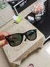 雷朋（RayBan）太陽(yáng)鏡 男女墨鏡經(jīng)典復古徒步旅行者時(shí)尚遮陽(yáng)鏡 2140F開(kāi)學(xué)季 901-尺寸52-黑框綠色非偏光鏡片 曬單實(shí)拍圖