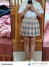 凡小如jk制服套裝女夏季百褶裙日系甜美學(xué)院風(fēng)a字高腰半身裙小個(gè)子全套 檸檬海鹽格裙+刺繡白短襯衫+領(lǐng)結(jié) L 【建議105-115斤】 曬單實(shí)拍圖