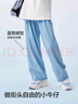 巴拉巴拉童裝女童牛仔褲兒童褲子2025新款夏裝中大童涼感長褲薄款直筒褲潮 牛仔淺藍(lán)-親膚涼感 165 曬單實(shí)拍圖