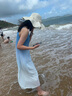 ELLE法式海邊度假風(fēng)漸變吊帶連衣裙女2025夏季新款長(zhǎng)款無(wú)袖海浪裙 藍(lán)色 M 曬單實(shí)拍圖