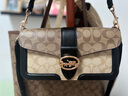 蔻馳（COACH）【官方授權(quán)店】coach女包酒神包腋下手提單肩斜挎包送女友老婆 5509IMRKY卡其色黑色 曬單實(shí)拍圖