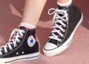匡威（Converse）官方All Star經(jīng)典帆布男女高幫休閑運(yùn)動(dòng)鞋黑色101010 101010/黑色 39 曬單實(shí)拍圖