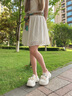 妙麗（Millies）品牌高奢洞洞鞋女厚底包頭外穿拖鞋女2025夏季新款百搭懶人半拖鞋 白色 40 (250mm)  標(biāo)準(zhǔn)碼 曬單實拍圖
