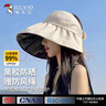 啄木鳥（TUCANO）大帽檐黑膠防曬帽子女夏季遮臉防紫外線空頂遮陽帽貝殼太陽漁夫帽 曬單實拍圖