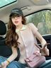 FOREVER21針織開衫女2025年夏季新款娃娃領(lǐng)針織短袖T恤女修身顯瘦開衫上衣 粉紅色 M 曬單實(shí)拍圖
