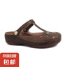 【crocs制造商】大牌同廠奢華女士珠光瑪麗珍涼拖鞋防滑洞洞鞋 紫霞紅 36 曬單實拍圖