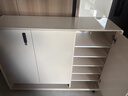 匡易高端帶鎖鞋柜門(mén)外柜家用門(mén)口外樓道防盜玄關(guān)柜帶密碼鎖可移動(dòng)收納 【帶鎖款】長(cháng)100cm 萬(wàn)向輪腳 曬單實(shí)拍圖