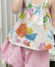 巴拉巴拉兒童套裝女童短袖兩件套夏裝度假小吊帶清新短褲 花園派對-00411 130 曬單實(shí)拍圖