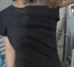 Gap女裝純棉抽褶收腰無袖連衣裙簡約氣質(zhì)長裙680442 黑色 M (165/84A) 亞洲尺碼 曬單實(shí)拍圖