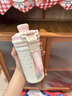 啟諾水杯保溫杯女生高顏值學(xué)生吸管杯2025新款雙飲咖啡杯茶水分離杯子 粉色410ml 曬單實(shí)拍圖