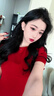 LIZONGXI紅色短袖連衣裙女夏季法式千金訂婚禮服小個子收腰顯瘦紅裙子短裙 紅色【短袖短款】 S 【80-100斤】 曬單實拍圖