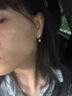 潮宏基  黃18K金珍珠耳環(huán)女彩金耳飾送女友生日禮物女 一對(duì)款 曬單實(shí)拍圖