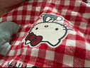 果殼（Gukoo）睡衣夏季HelloKitty新款大卡通格子純棉女士家居服套裝 洋紅 L 曬單實拍圖