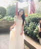 讓霧白色連衣裙長裙裙子女夏季2025新款小個(gè)子顯瘦海邊沙灘裙高級(jí)感 淺杏色初戀連衣裙 M 【建議90-105斤】 曬單實(shí)拍圖
