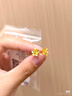 周六福黃金耳釘女足金999花卉耳飾耳針 計價 2.32g 曬單實拍圖