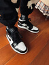 耐克（NIKE）【潮】男鞋新款A(yù)ir Jordan 1 aj1新款輕便中幫舒適運(yùn)動(dòng)休閑籃球鞋 DD1649-001 黑白/中幫 42 曬單實(shí)拍圖