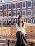 芭芙達(dá)妮小香風(fēng)毛衣外套女春秋冬2025新款針織開(kāi)衫感外搭氣質(zhì)短款上衣 白色 M 曬單實(shí)拍圖