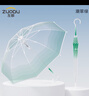 左都（ZUODU）透明長(zhǎng)柄雨傘直柄傘超大號(hào)透明傘長(zhǎng)把超輕便傘雙人長(zhǎng)把小清新漸變 曬單實(shí)拍圖