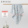 嫚熙（EMXEE）嬰兒紗布浴巾純棉寶寶新生兒童浴巾大尺寸洗澡包裹包巾 海底空間 110×110cm 曬單實(shí)拍圖