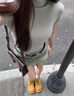 冊樂馬丁靴男女靴秋季2025新款戶外厚底增高高幫大黃靴美式復(fù)古工裝靴 反絨棕黃色【頭層豬皮】男碼 42 男碼 曬單實拍圖