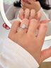 芯奢橢圓形鴿子蛋戒指女士2025新款2克拉鉆戒仿真鉆求婚戒指結(jié)婚禮物 銀色 活口可調(diào)節(jié) 曬單實(shí)拍圖