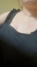 悅內帶胸墊睡衣女款夏季夏天莫代爾吊帶背心短褲可愛(ài)公主風(fēng)家居服套裝 B23517雅黑色【帶胸墊】 2XL (175) 【體重140-160斤】 曬單實(shí)拍圖