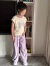 G.DUCKKIDS小黃鴨童裝女童夏裝套裝2025新款大童衣服薄款短袖女孩運(yùn)動夏季 紫色套裝 【短袖+褲子】 160 (建議145-155cm 9-10周歲） 曬單實(shí)拍圖