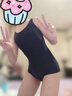 偽娘死庫水泳衣日系泳裝男娘變裝專用學(xué)生扮演女裝連體性感大碼 藏青色死庫水【胸墊可拆卸】 XL【重130左右高170左右xnn】 曬單實拍圖