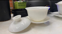 陌上纖虹冰種玉瓷蓋碗茶具家用高端個(gè)人公道杯懸停泡茶白瓷羊脂玉杯辦公杯 冰種玉瓷如意蓋碗 曬單實(shí)拍圖