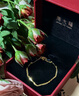 周大福 好運(yùn)紅繩黃金手鏈?zhǔn)掷K(工費(fèi)420)15cm約3g EOF1468七夕禮物 曬單實(shí)拍圖