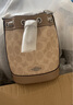 蔻馳（COACH）【官方授權(quán)店】女包DEMPSEY小號(hào)水桶包斜挎包送女友老婆禮物 CW299SVPWH淺卡其豆沙粉 曬單實(shí)拍圖