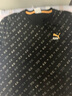 彪馬（PUMA）純棉白色印花休閑短袖T恤男子夏季圓領運動上衣 532663 黑色-全印花-01 XL (185/104A) 曬單實拍圖