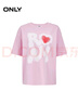 ONLY 2025春季青春甜美涂鴉印花寬松圓領(lǐng)短袖T恤女|125101107 曬單實(shí)拍圖