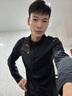 拓路者運(yùn)動(dòng)速干衣男夏季款戶外半開襟立領(lǐng)長袖t恤棉感上衣純色速干t恤 黑色 M 曬單實(shí)拍圖