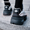 FILA FUSION斐樂女鞋時尚運(yùn)動厚底鞋2025季新款硬糖鞋3代運(yùn)動休閑鞋女 藕灰/黑-VA 37.5 曬單實(shí)拍圖