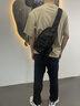 七匹狼（SEPTWOLVES）胸包男士包包斜挎包單肩包大容量時(shí)尚休閑2025新款隨身便攜小背包 黑色款【五隔層收納】 大號(hào) 曬單實(shí)拍圖