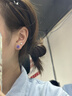TFY彩色莫桑鉆耳釘女S925純銀爆閃鉆石耳環(huán)耳骨釘顯氣質(zhì)送女友禮物 紫色莫桑鉆 【2克拉8mm】一對 曬單實(shí)拍圖