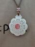 足銀9999琺瑯彩描金牡丹花項(xiàng)鏈女新中式國(guó)風(fēng)純銀精致百搭吊墜禮物 牡丹足銀項(xiàng)鏈 銀重約10克 曬單實(shí)拍圖