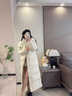 TKSY2025冬季新款羽絨服鴨絨女加長款超長加厚過膝到腳踝東北超厚 米白色 L 曬單實(shí)拍圖