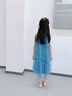 FIDQIOG國際品牌夏新款女童薄紗公主裙寶寶吊帶連衣裙2025 海藍色 120 cm 曬單實拍圖