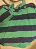 GAP男女裝2025夏季新款logo重磅純棉條紋polo短袖T恤寬松727619 綠色 2XL (185/104A) 亞洲尺碼 曬單實(shí)拍圖