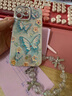 鹿途者 DEERWALKins藍(lán)光水鉆蝴蝶適用蘋果15pro max手機(jī)殼iphone13腕帶鏈條11新款12高級(jí)感小眾14promax網(wǎng)紅保護(hù)套 藍(lán)光水鉆蝴蝶+手鏈 iPhone 16 Pro Ma 曬單實(shí)拍圖