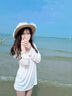 燦圖美式辣妹高腰牛仔短褲女夏季設(shè)計(jì)感卷邊熱褲小個(gè)子修身顯瘦褲子潮 深藍(lán)色 S 曬單實(shí)拍圖