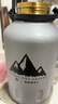 恩爾美（nRMEi）鈦杯保溫杯大容量保冷冰塊不化外出便攜戶外運動雙飲保溫水壺杯子 冰花銀2.0L【鈦內(nèi)膽+冷熱雙?！?曬單實拍圖