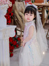 G.DUCKKIDS小黃鴨童裝女童裙子夏季公主裙兒童裙子女孩禮服夏款美人魚(yú)亮片裙 裙子加頭飾 90 尺碼建議1~2歲cm 曬單實(shí)拍圖